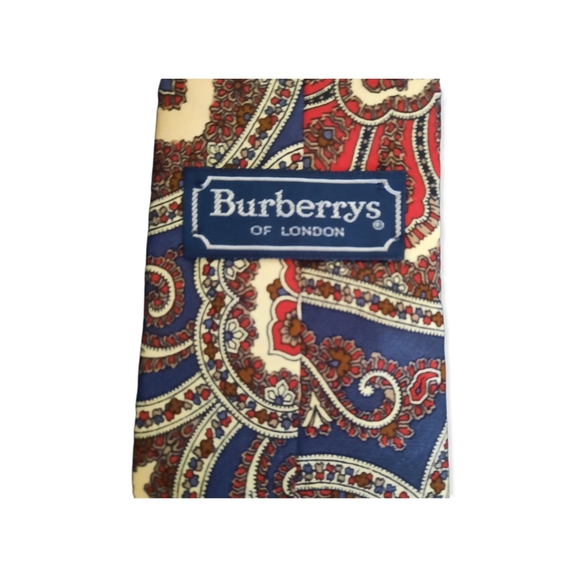 Burberrys of London 100% Silk Paisley Necktie USA - Picture 1 of 5
